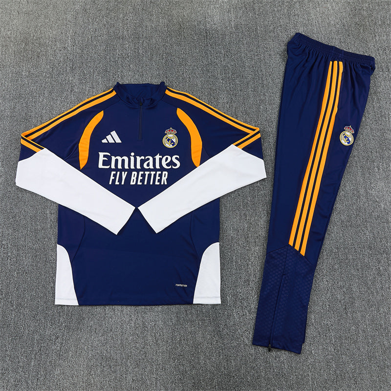 Real Madrid Half-Pull Trainingspak 'Blauw-Oranje' 26/27 - VOLWASSENEN