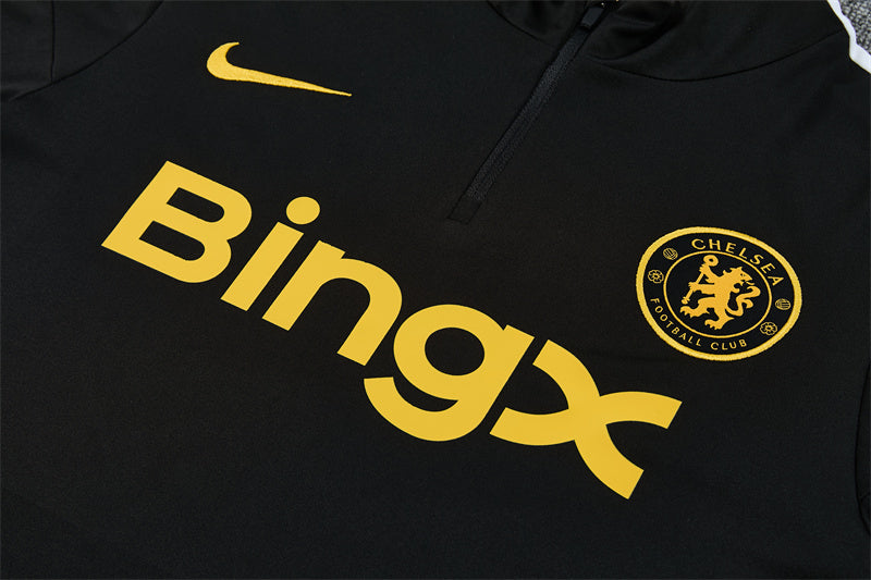 Chelsea Half-Pull Trainingspak 'Zwart' 26/27 - KINDEREN