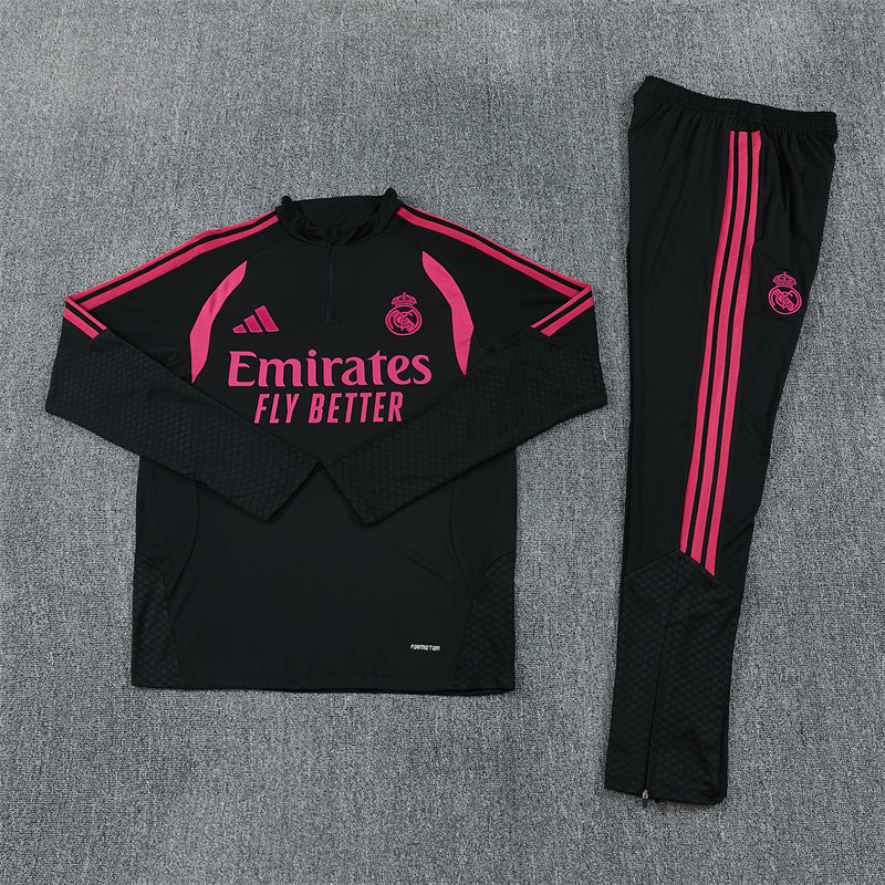 Real Madrid Half-Pull Trainingspak 'Zwart' 26/27 - VOLWASSENEN