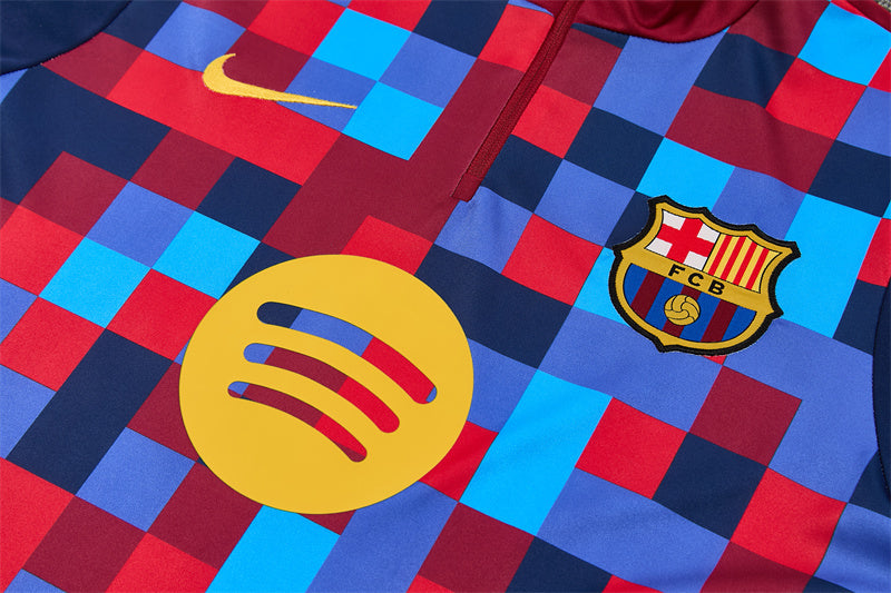 Barcelona Half-Pull Trainingspak 'Rood-Blauw' 26/27 - KINDEREN