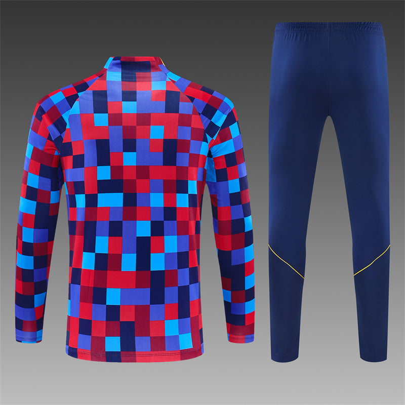 Barcelona Half-Pull Trainingspak 'Rood-Blauw' 26/27 - KINDEREN