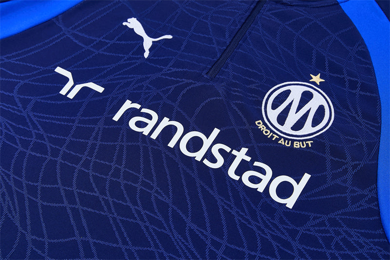 Olympique Marseille Half-Pull Trainingspak 'Koningsblauw' 26/27 - KINDEREN