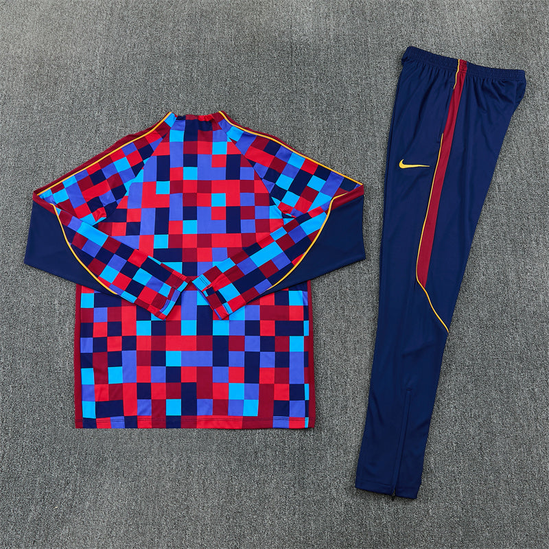 Barcelona Half-Pull Trainingspak 'Rood-Blauw' 26/27 - KINDEREN