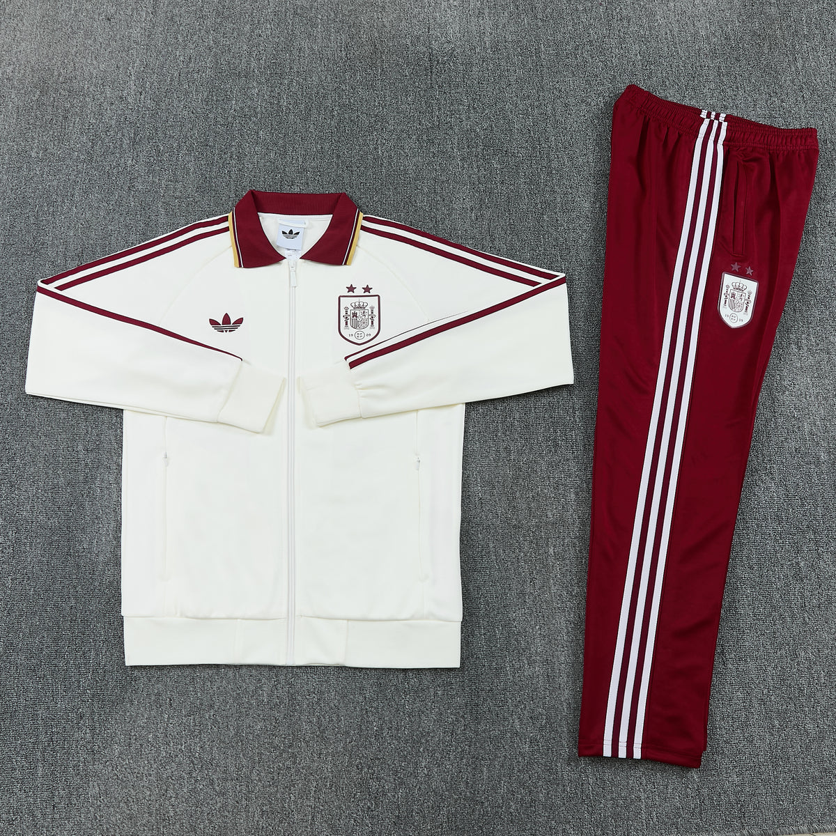 Spanje Full-Zip Trainingspak 26/27 'Wit' - VOLWASSENEN