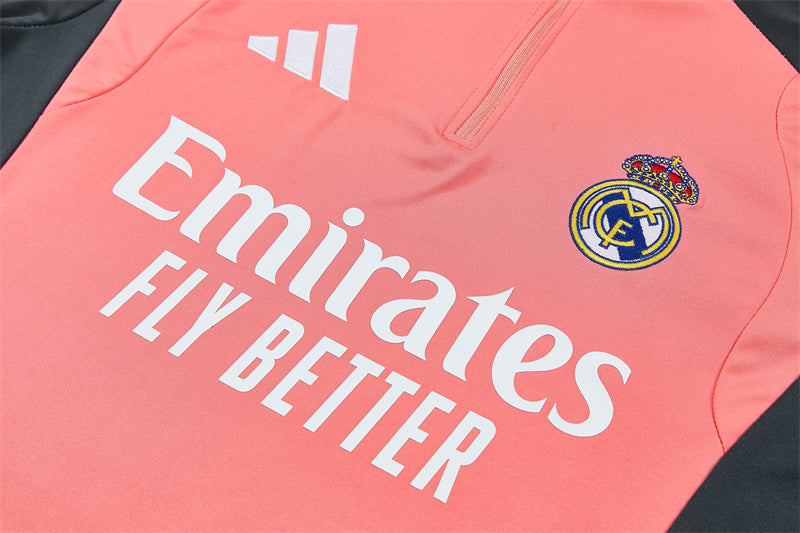 Real Madrid Half-Pull Trainingspak 'Roze-Grijs' 26/27 - KINDEREN
