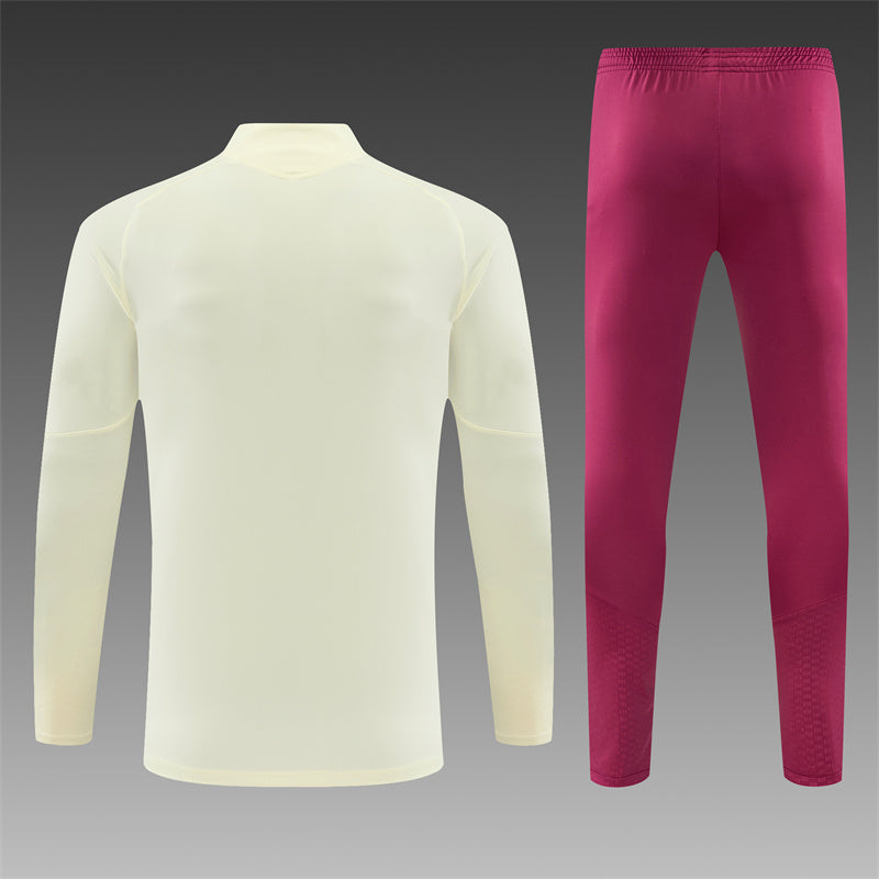 Real Madrid Half-Pull Trainingspak 'Beige-Roze' 26/27 - VOLWASSENEN