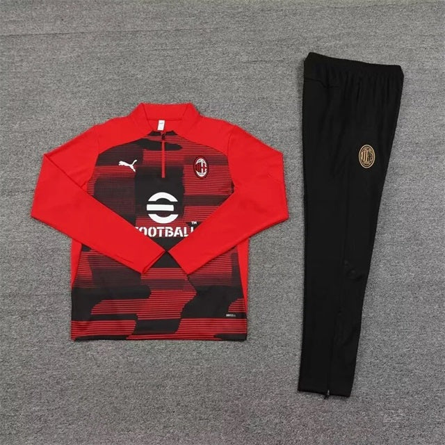 AC Milan Half-Pull Trainingspak 'Rood' - VOLWASSENEN