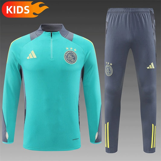 Ajax Half-Pull Trainingspak 'Groen' - KINDEREN