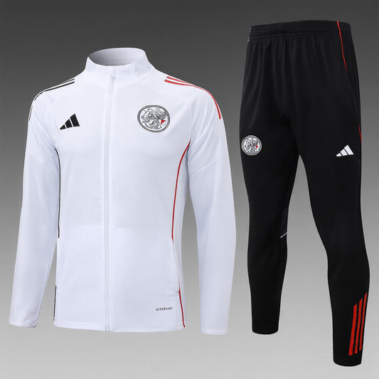 Ajax Full-zip Trainingspak 'Wit' 25/26 - VOLWASSENEN
