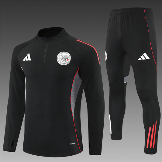 Ajax Half-Pull Trainingspak 'Zwart' 25/26 - VOLWASSENEN