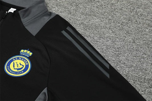 Al Nassr Half-Pull Trainingspak 'Zwart' - KINDEREN