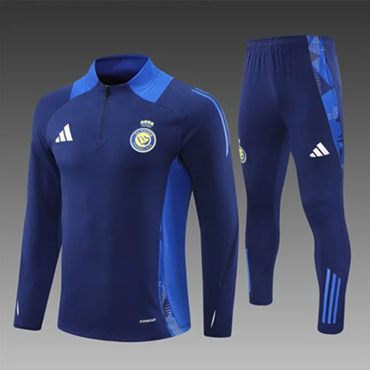 Al Nassr Half-Pull Trainingspak 'Blauw' - VOLWASSENEN