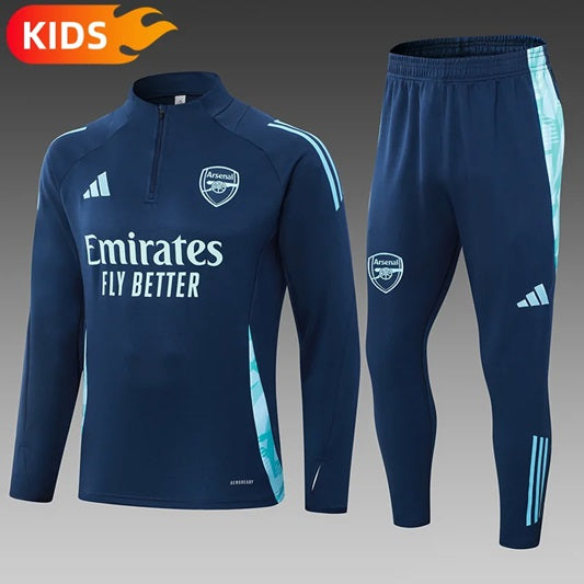 Arsenal Pull-Zip Trainingspak 'Blauw' - KINDEREN