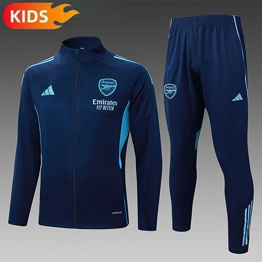 Arsenal Full-zip Trainingspak 'Donkerblauw' 25/26 - KINDEREN