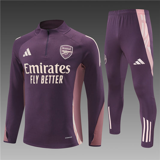 Arsenal Half-Pull Trainingspak 'Paars' - VOLWASSENEN