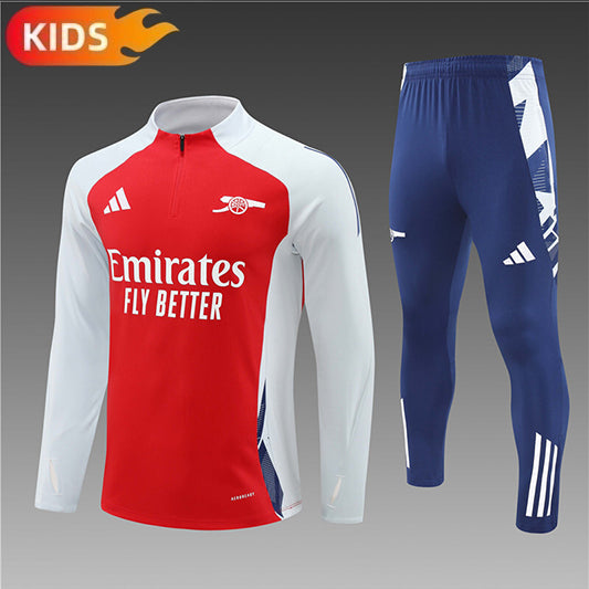 Arsenal Pull-Zip Trainingspak 'Rood' - KINDEREN