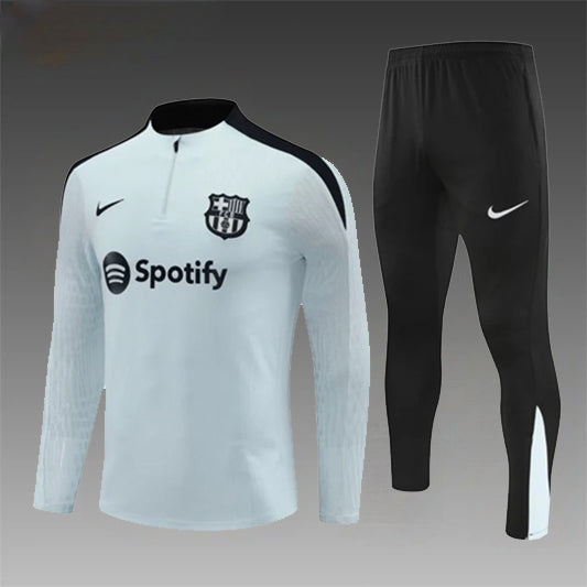 Barcelona Half-Pull Trainingspak 'Wit' - VOLWASSENEN