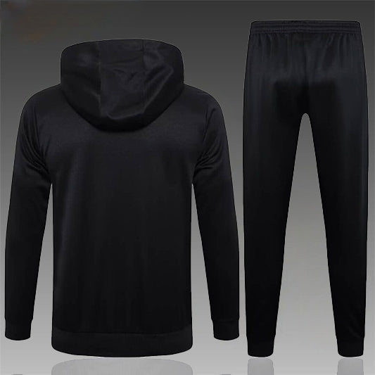 Barcelona Hooded Full-zip Trainingspak 'Zwart' - KINDEREN