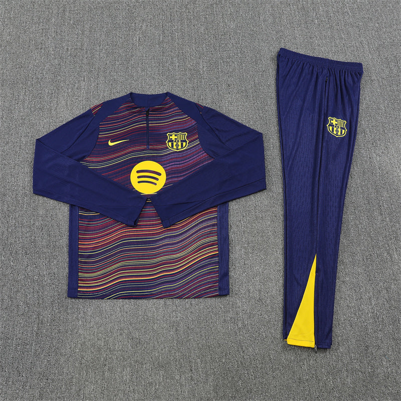 Barcelona Half-Pull Trainingspak 'Blauw-Geel' 25/26 - KINDEREN
