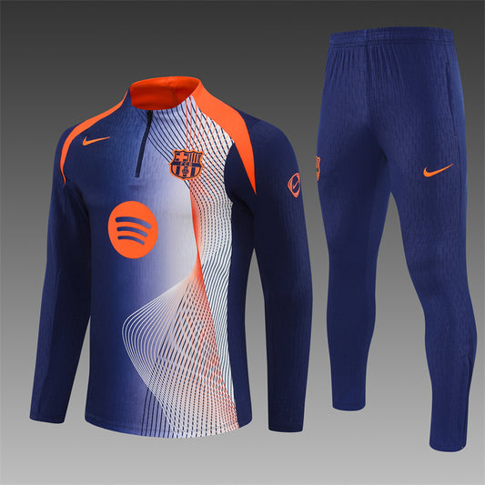 Barcelona Half-Pull Trainingspak 'Blauw-Oranje' 25/26 - VOLWASSENEN