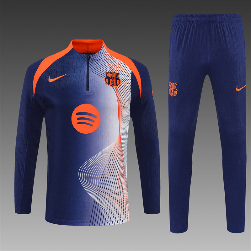 Barcelona Half-Pull Trainingspak 'Blauw-Oranje' 25/26 - VOLWASSENEN