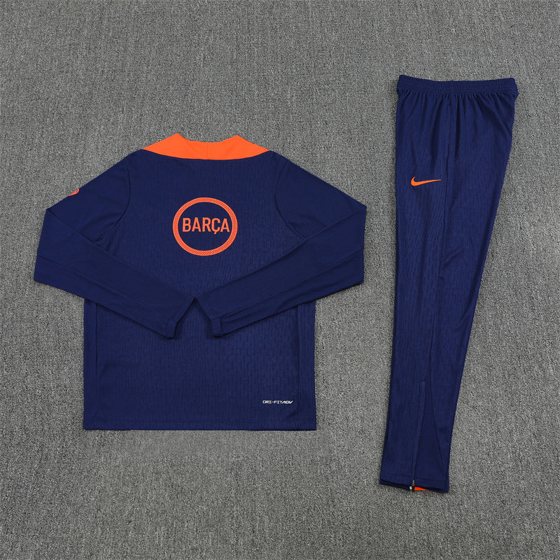 Barcelona Half-Pull Trainingspak 'Blauw-Oranje' 25/26 - VOLWASSENEN