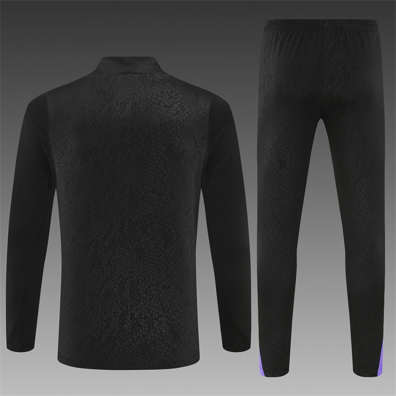Barcelona Half-Pull Trainingspak 'Zwart-Paars' 25/26 - KINDEREN