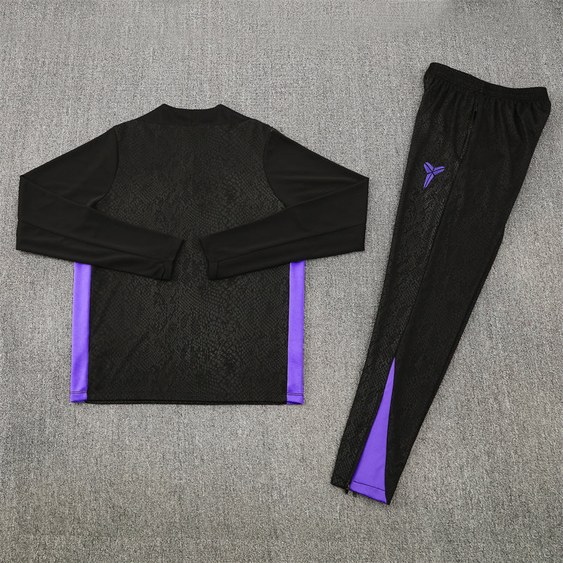 Barcelona Half-Pull Trainingspak 'Zwart-Paars' 25/26 - KINDEREN