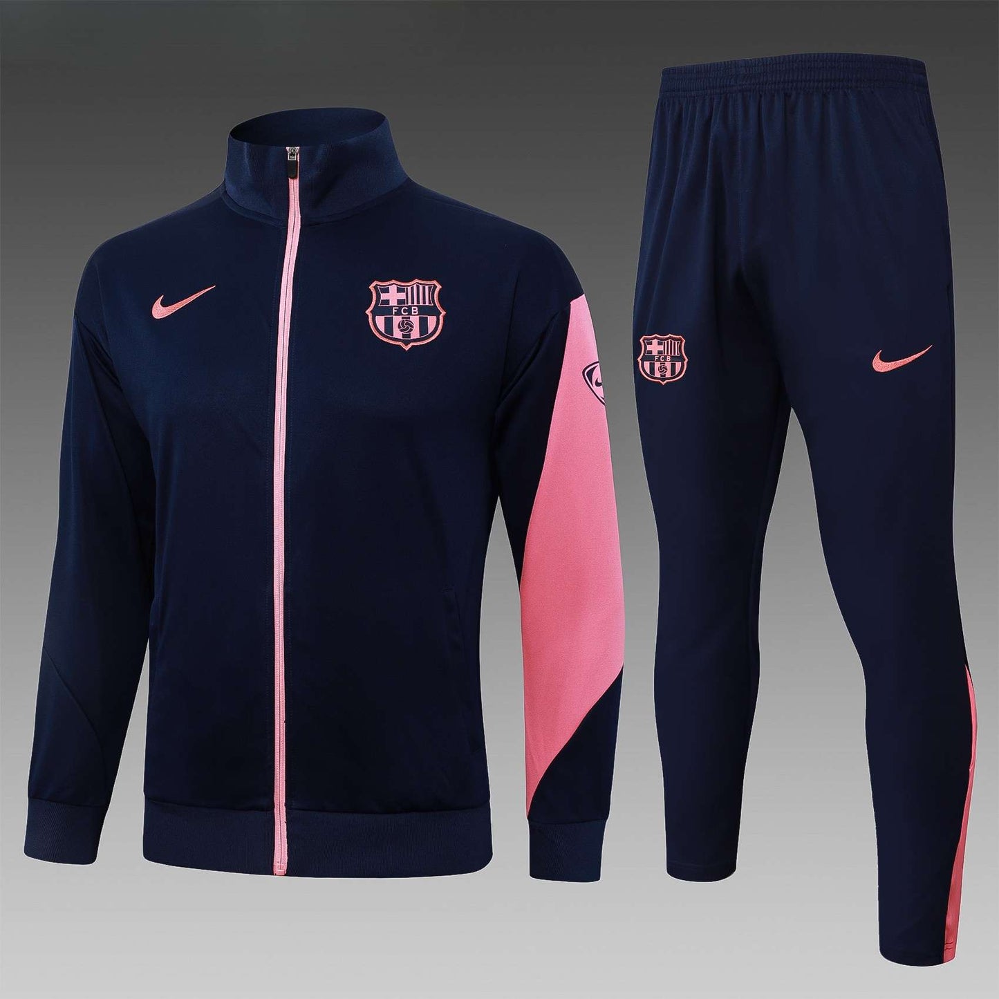 Barcelona Full-zip Trainingspak 'Blauw-Roze' 25/26 - VOLWASSENEN