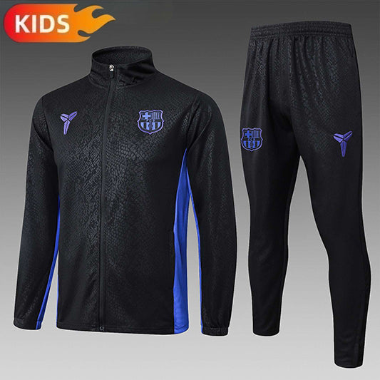 Barcelona Full-zip 'Snake Edition' Trainingspak 'Zwart-Paars' 25/26 - KINDEREN