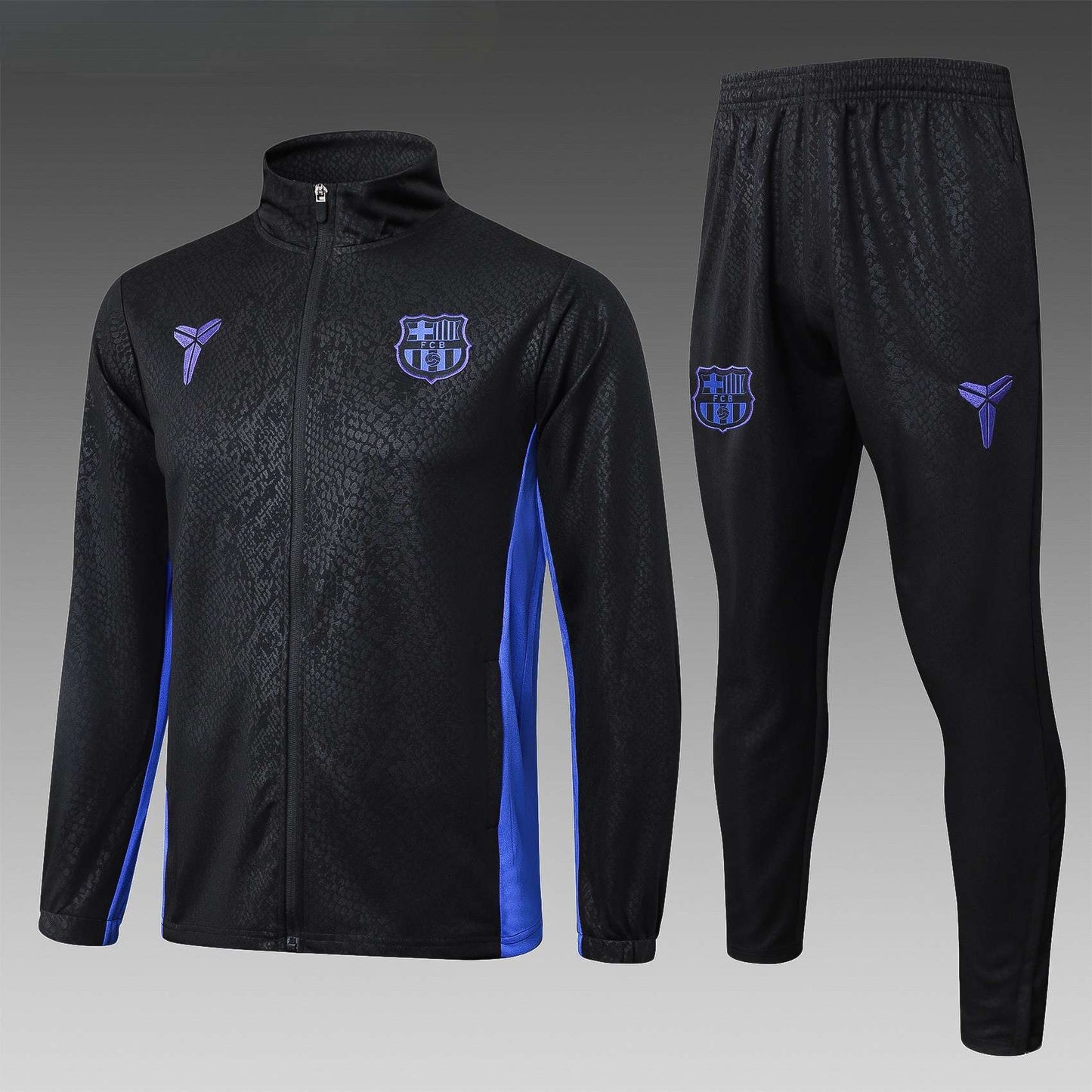 Barcelona Full-zip 'Snake Edition' Trainingspak 'Zwart-Paars' 25/26 - VOLWASSENEN