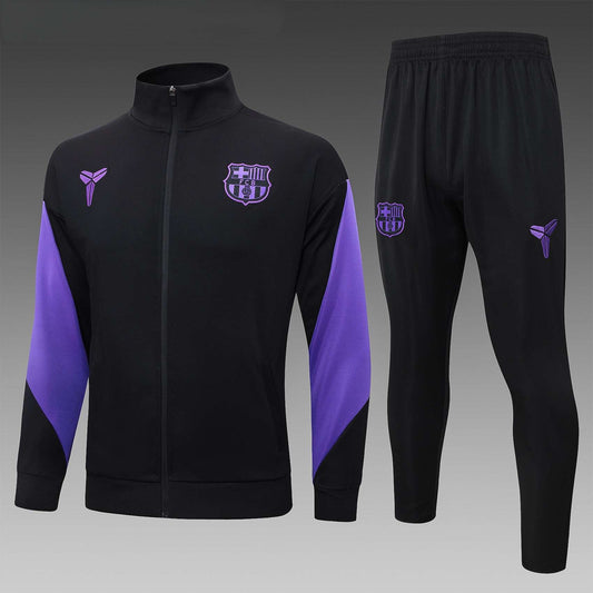 Barcelona Full-zip Trainingspak 'Zwart-Paars' 25/26 - VOLWASSENEN