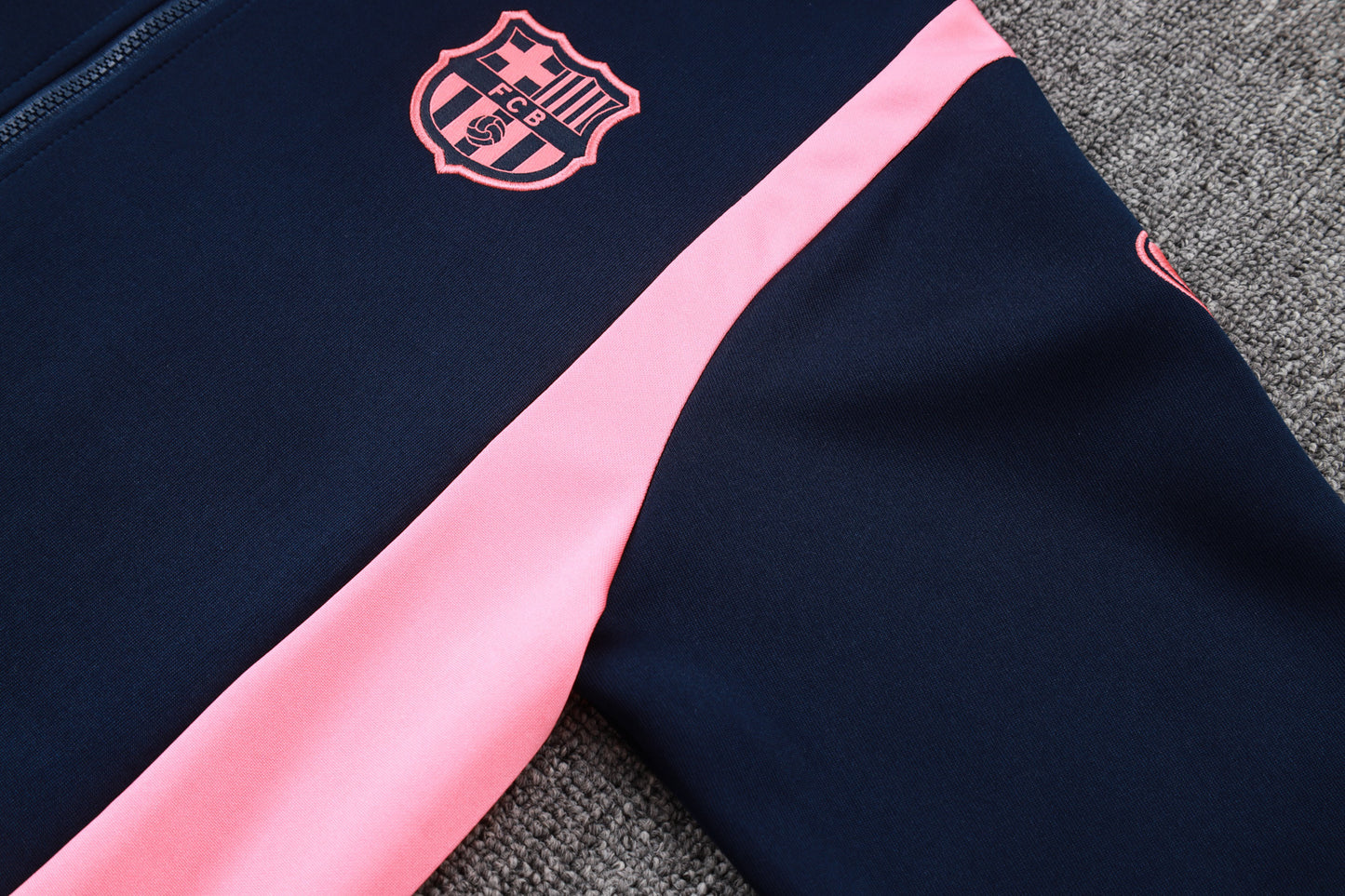 Barcelona Hooded Full-zip Trainingspak 'Blauw-Roze' 25/26 - VOLWASSENEN