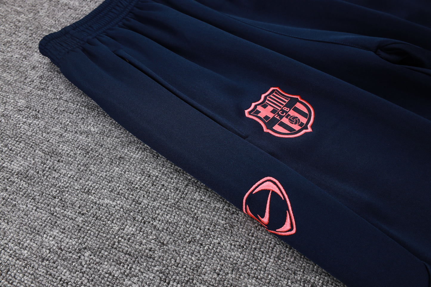 Barcelona Hooded Full-zip Trainingspak 'Blauw-Roze' 25/26 - VOLWASSENEN