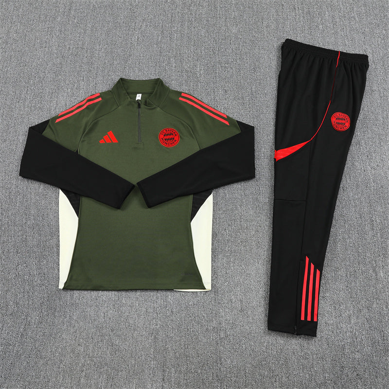 Bayern Munchen Half-Pull Trainingspak 'Groen' 25/26 - KINDEREN