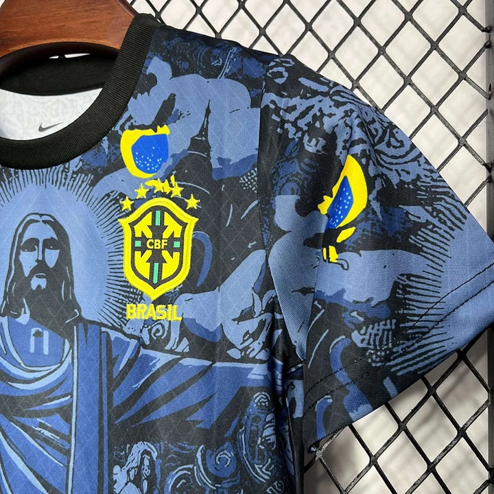 Brazilie Special Edition Voetbalkit 'Blauw' 2025 - KINDEREN