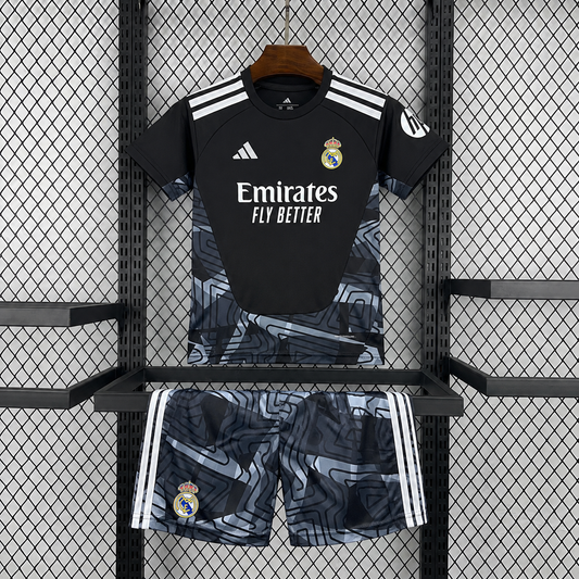 Real Madrid Keeper Voetbalkit 'Zwart' 26/27 - KINDEREN