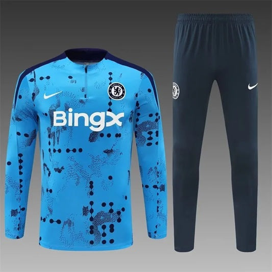 Chelsea Half-Pull Trainingspak 'Lichtblauw' - VOLWASSENEN