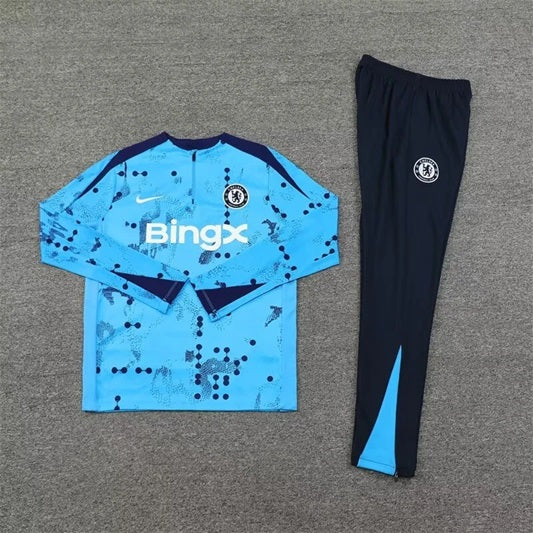 Chelsea Half-Pull Trainingspak 'Lichtblauw' - KINDEREN