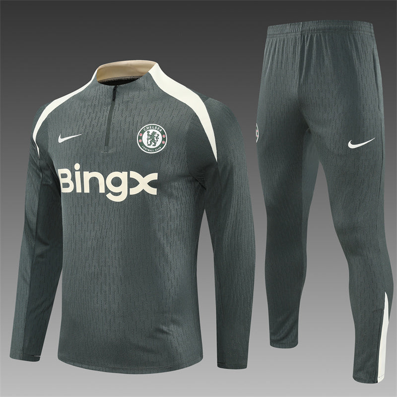 Chelsea Half-Pull Trainingspak 'Grijs' 25/26 - VOLWASSENEN