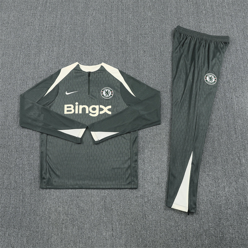 Chelsea Half-Pull Trainingspak 'Grijs' 25/26 - KINDEREN