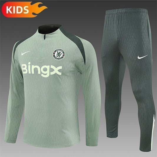 Chelsea Half-Pull Trainingspak 'Lichtgroen' 25/26 - KINDEREN