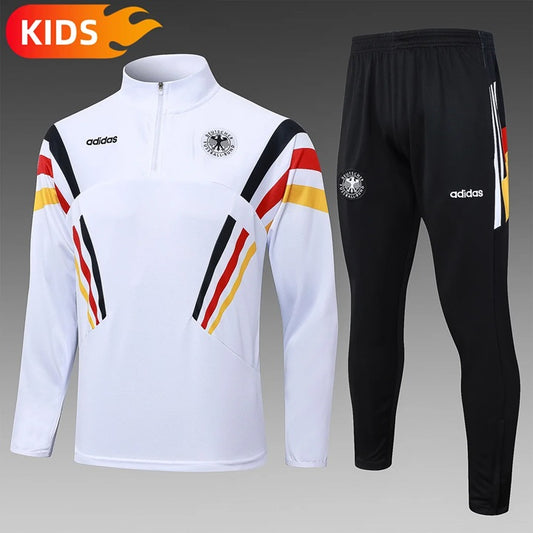 Duitsland Half-Pull Trainingspak 'Wit' - KINDEREN