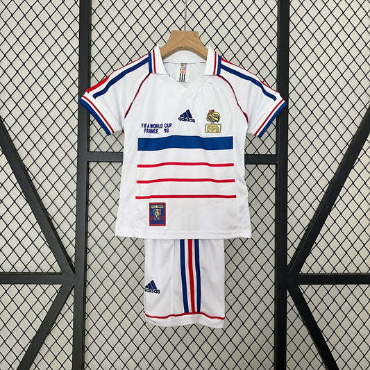 Frankrijk Retro 'Uit' Voetbalkit 1998 - KINDEREN