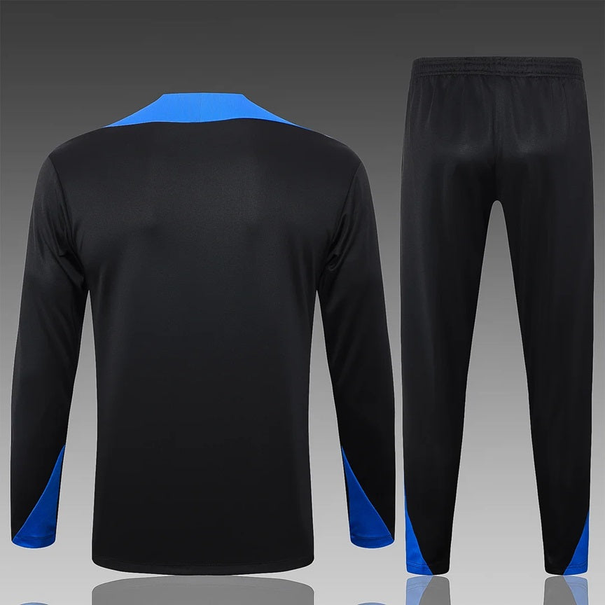 Inter Milan Half-Pull Trainingspak 'Zwart' - VOLWASSENEN