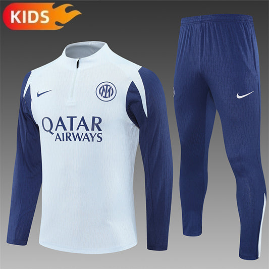 Inter Milan Half-Pull Trainingspak 'Wit' 25/26 - KINDEREN