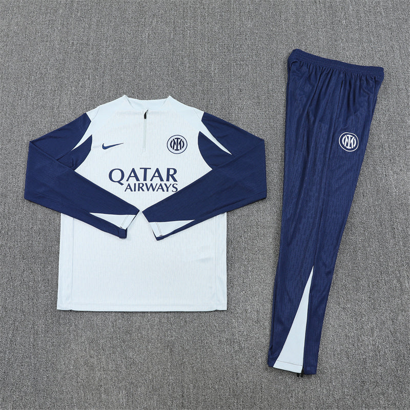 Inter Milan Half-Pull Trainingspak 'Wit' 25/26 - KINDEREN