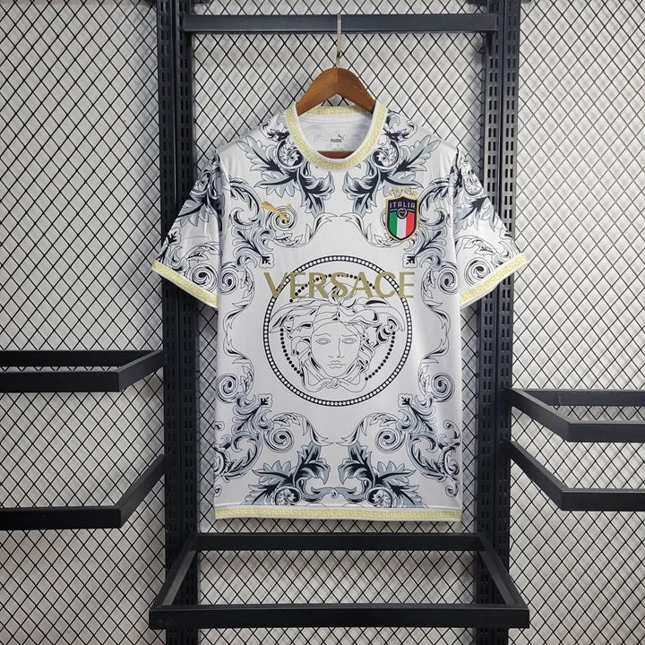 Italie Versace Edition Voetbalshirt 'Wit' 2025 - VOLWASSENEN