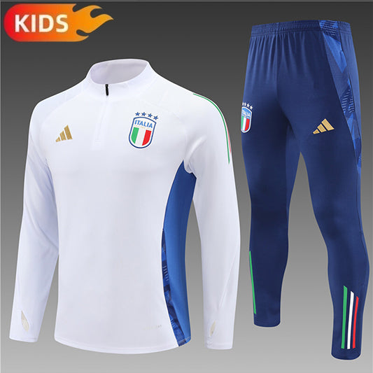Italie Half-Pull Trainingspak 'Wit' 25/26 - KINDEREN