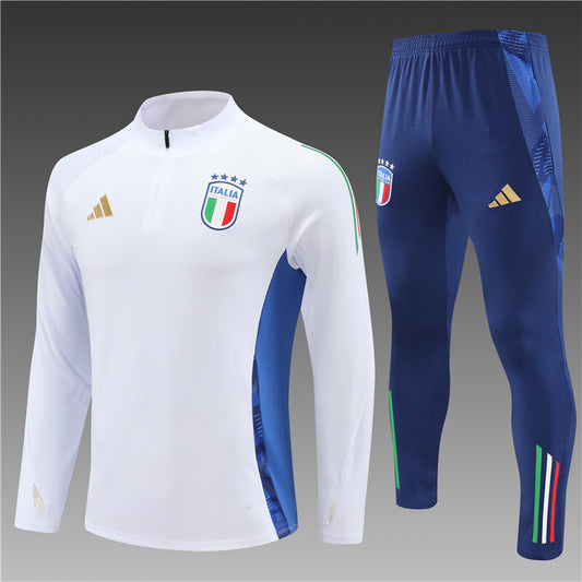 Italie Half-Pull Trainingspak 'Wit' 25/26 - VOLWASSENEN